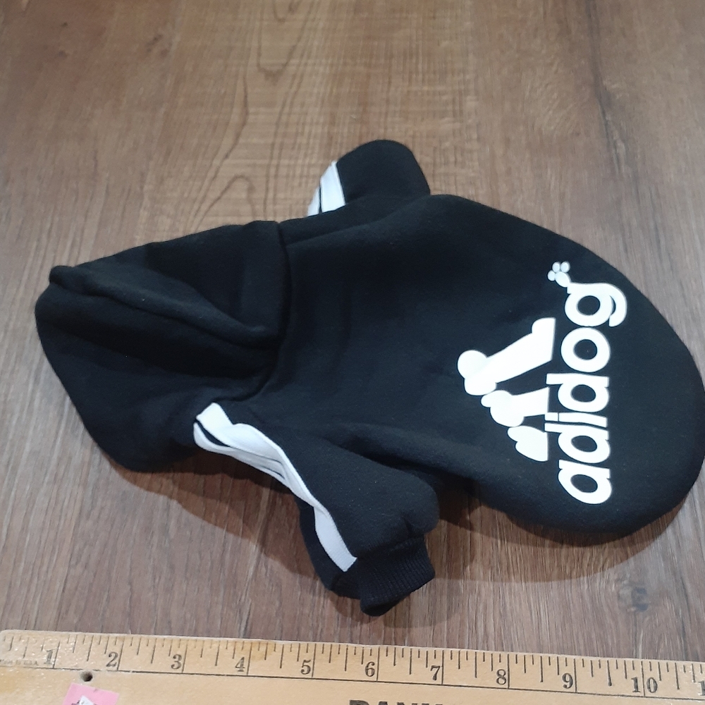 NWOT Black Doggie Track Jacket "Adidog" - Picture 7 of 7